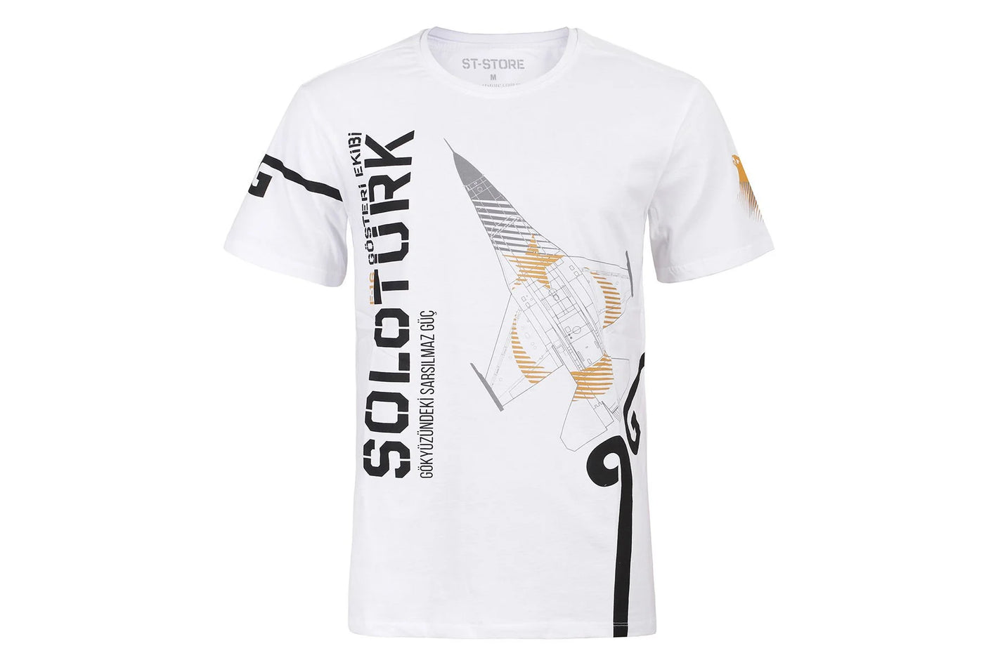 SOLOTURK 9G Regular Fit Unisex White T-Shirt