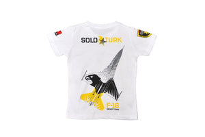 SOLOTURK Vertical Logo Kids  White T-Shirt