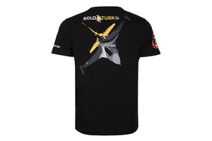 SOLOTURK  Pilot  Regular Fit Unisex Black T-Shirt