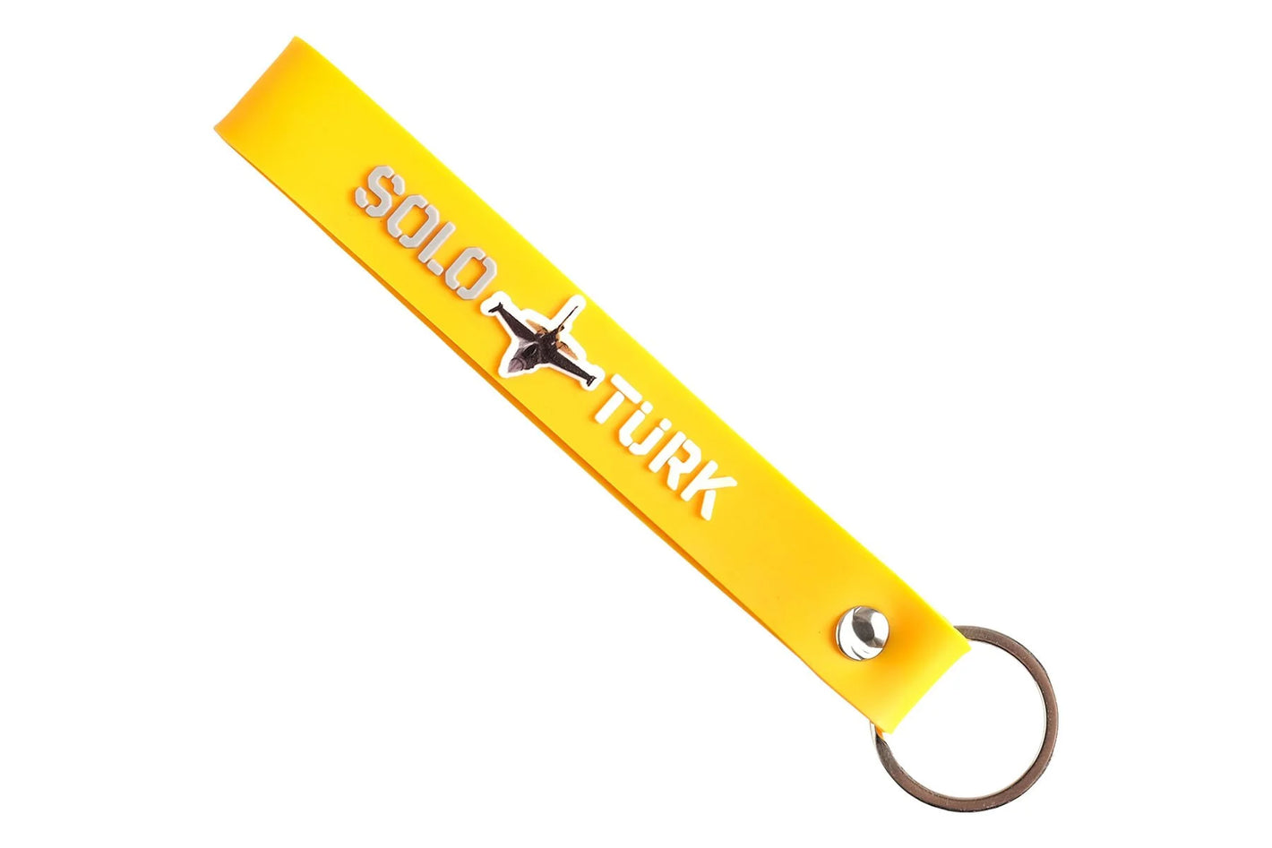 SOLOTURK Yellow Silicone Key Chain